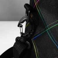 Сумка-футляр &laquo;Неон&raquo;, 2 люверса, d = 21 &times; 23 см, цвет чёрный/разноцветный