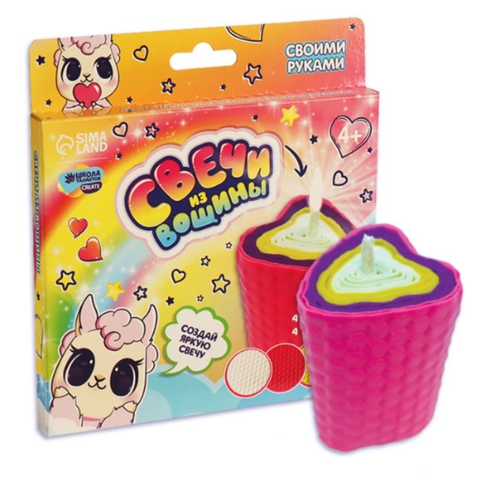 Свеча своими руками. Свечи из вощины &laquo;Сердечко&raquo;, набор для творчества