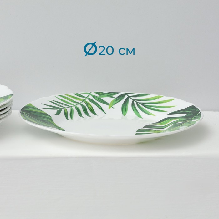 Сервиз столовый &laquo;Лист папоротника&raquo;, 37 предметов, стеклокерамика