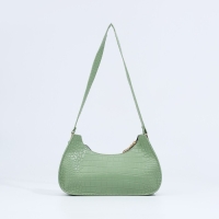 Сумка-багет на молнии, цвет зелёный Сумка-багет на молнии, цвет зелёный