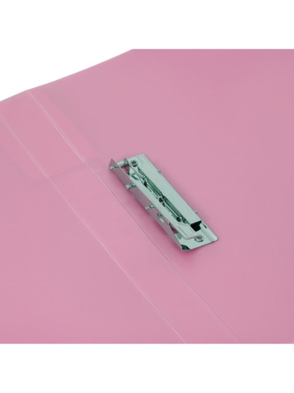 Папка с пружинным скоросшивателем А4, 700 мкм, 27 мм, Calligrata TOP Pastel, внутренний и торцевой карман, до 180 листов, фламинго