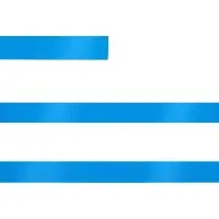 Лента сатиновая Satin 10 S, голубая, 20 см