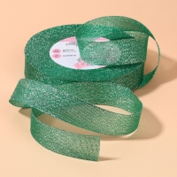 Лента парчовая, 20 мм, 23 ± 1 м, цвет зелёный №41 Лента парчовая, 20 мм, 23 ± 1 м, цвет зелёный №41