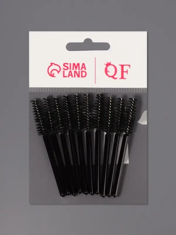 Щёточки для бровей и ресниц &laquo;МИНИ&raquo;, набор - 10 шт., 7 см, чёрные