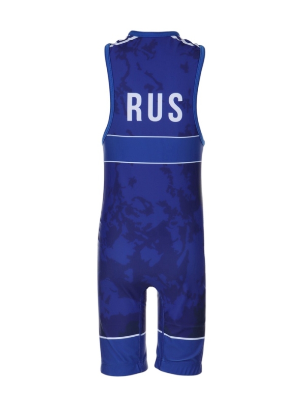 Трико борцовское FIGHT EMPIRE, WT500B, синее, размер 140