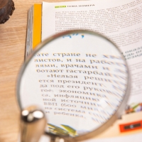 Лупа с подставкой &laquo;Чтец&raquo;, 6.5&times;10&times;24 см, металл