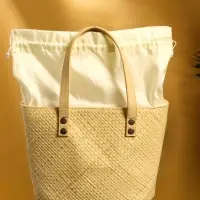 Сумка плетёная из пандана, 27&times;17&times;40 см, бежевая