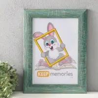 Фоторамка для фото 21х30 см (с ножкой) "Luxe Elegance" пластик, морской, (пластик экран)