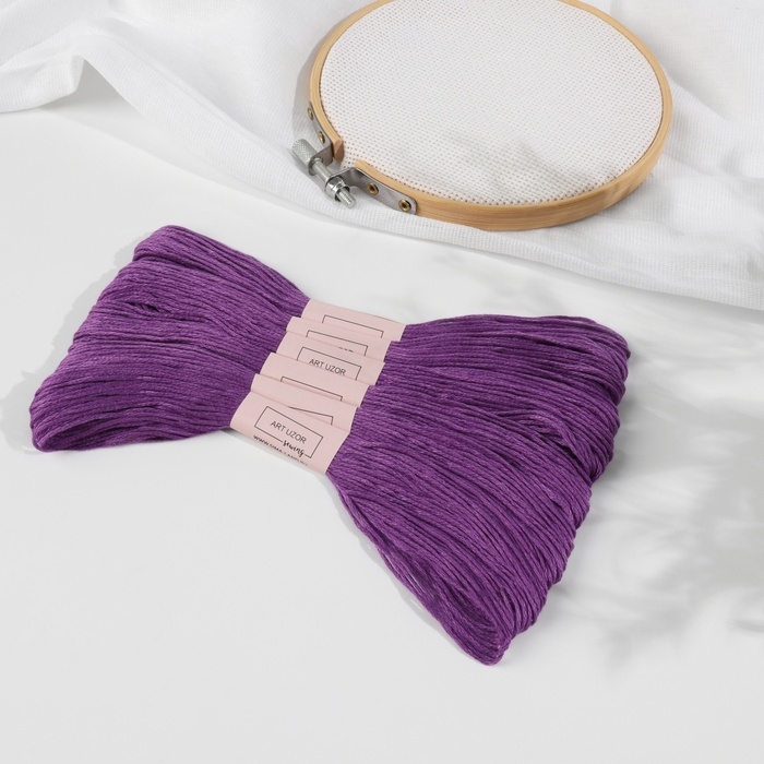 Набор ниток мулине №208, 8 &plusmn; 1 м, 6 шт, цвет тёмно-лавандовый
