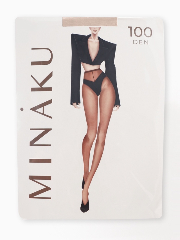 Женские колготки MINAKU 100 ден, цвет бежевый, размер 3/M