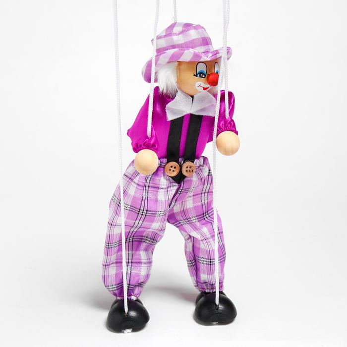 Дергунчик-марионетка на ниточках «Клоун в шляпе», цвета МИКС Дергунчик-марионетка на ниточках «Клоун в шляпе», цвета МИКС