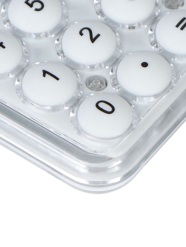 Калькулятор настольный 08-разрядный, KS-005, прозрачный корпус, серые кнопки