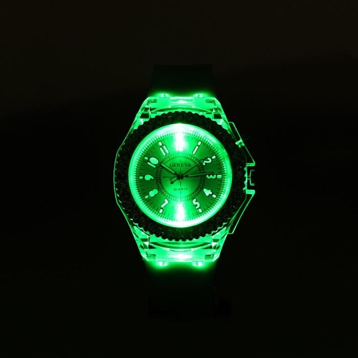 Часы наручные кварцевые женские "Этни", d-4 см, с подсветкой, бирюзовые