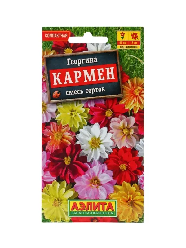 Набор Семена цветов Георгины махровая низкорослая (238760048) ВБ