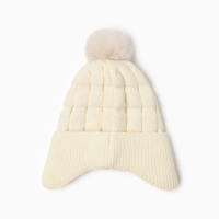 Шапка детская MINAKU, цвет молочный, р-р 46-48