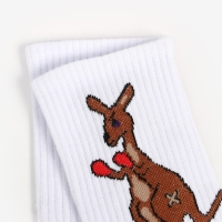 Носки женские, цвет белый/кенгуру, размер 25