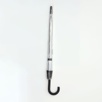 Зонт - трость полуавтоматический «Однотон», 8 спиц, R = 51/58 см, D = 116 см, цвет прозрачный Зонт - трость полуавтоматический «Однотон», 8 спиц, R = 51/58 см, D = 116 см, цвет прозрачный