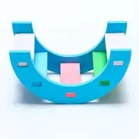 Лесенка для грызунов с цветными ступеньками, синий