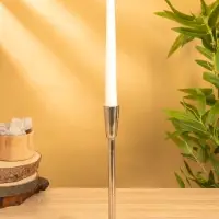 Подсвечник "Модэст" 9х9х27 см, алюминий, цв. серебро