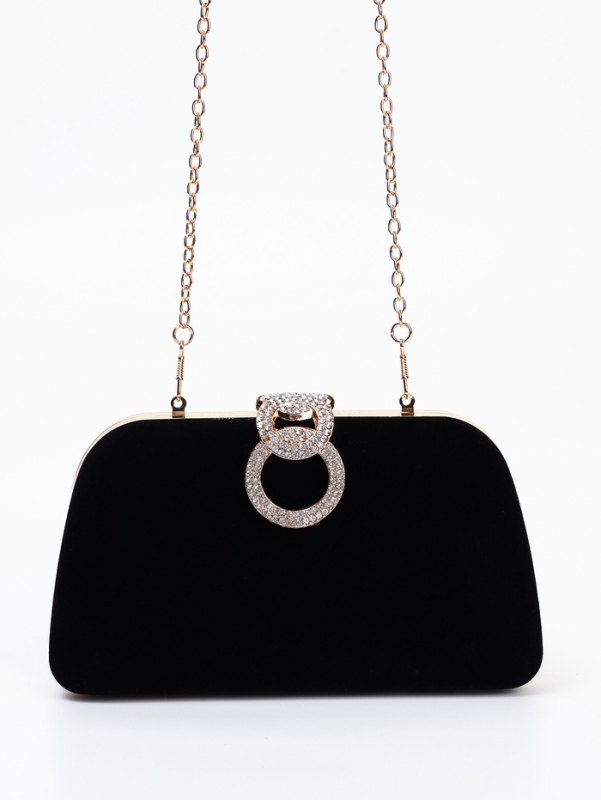 Сумка жен, 20*6*12, отд на фермуаре, цепь, текстиль, черный Сумка жен, 20*6*12, отд на фермуаре, цепь, текстиль, черный