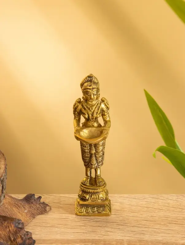 Подставка под благовония "Лакшми" латунь 2,5х2,5х10 см