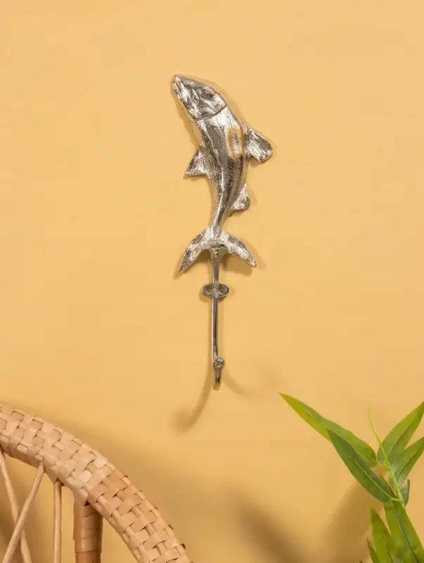 Крючок настенный "Рыба" 9х6,5х28 см, алюминий