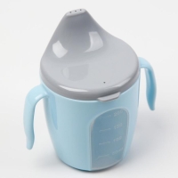 Поильник детский с твёрдым носиком &laquo;Protect Me&raquo;, 200 мл., с ручками, цвет голубой