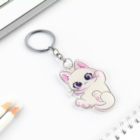 Брелок для ключей детский акриловый "Котик", 5,1 х 6,2 см Брелок для ключей детский акриловый "Котик", 5,1 х 6,2 см