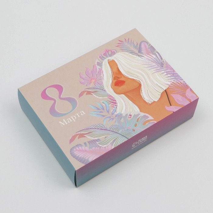 Коробка кондитерская, упаковка, &laquo;8 марта&raquo;, 20 х 15 х 5 см
