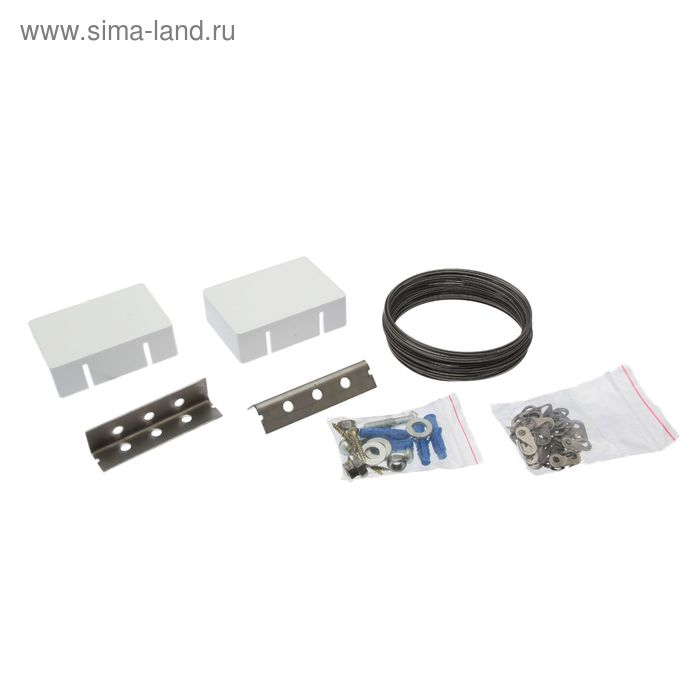 Карниз - струна "Люкс", двухрядный, 5 м, металлический крючок