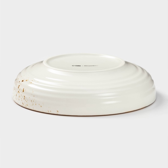 Тарелка фарфоровая глубокая Magistro &laquo;Церера&raquo;, 1,1 л, d=22 см, цвет белый