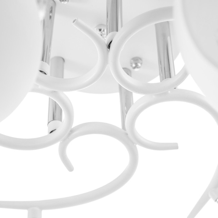 Люстра "Ава" 5хЕ27 40Вт бело-хромовый 58х58х27 см BayerLux