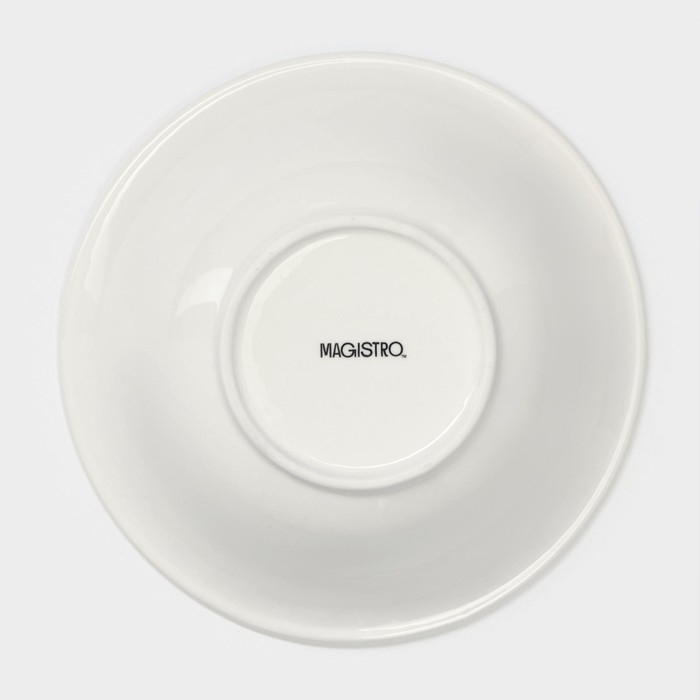 Тарелка глубокая фарфоровая Magistro &laquo;Rodos&raquo;, 650 мл, 18&times;6 см, цвет белый