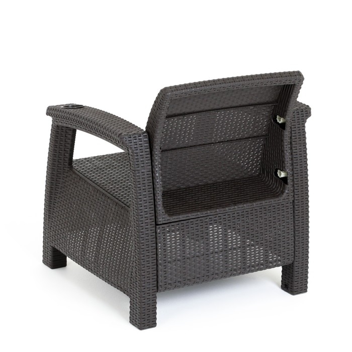 Набор садовой мебели: 2 кресла, стол, цвет мокко Набор садовой мебели: 2 кресла, стол, цвет мокко