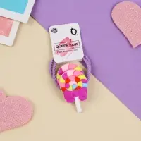 Резинка для волос "Крошка" (набор 2 шт) конфетка,3 см ,сиреневый