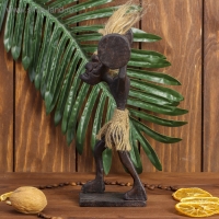 Сувенир &laquo;Абориген-штангист&raquo;, 14&times;9&times;20 см, дерево