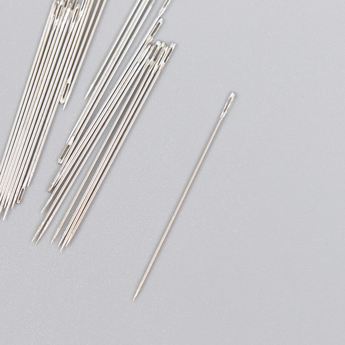 Иглы для бисера металл в пластиковой коробке набор 25 шт &Oslash; 0,8 мм