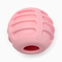 Мяч рифленый "Полосатик", TPR, 6 см, розовый