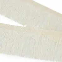 Бахрома одинарная, 6,5 см, 20 м&plusmn;0.5, цвет молочный