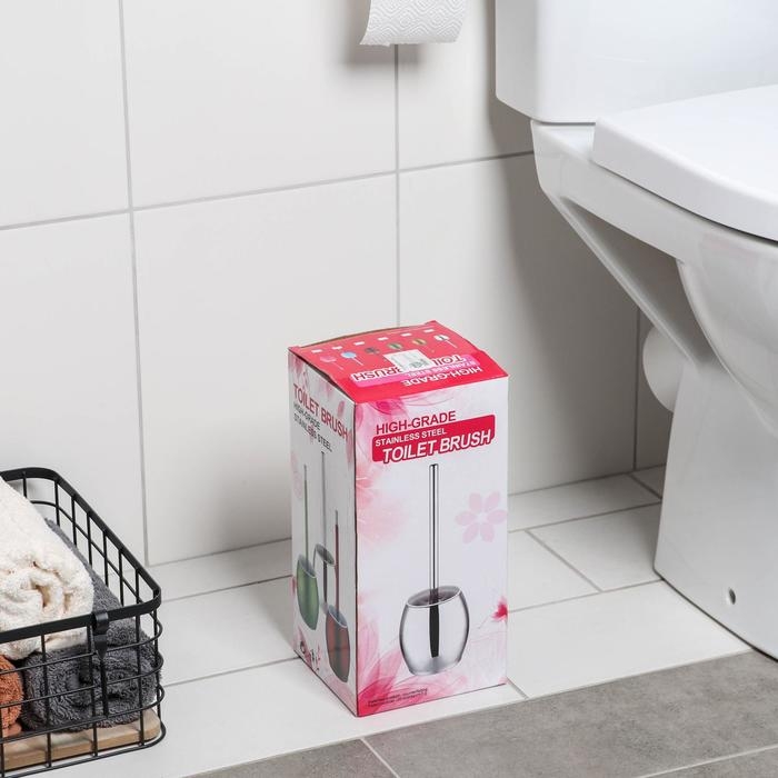 Ёршик для унитаза с подставкой, 12&times;12&times;37 см