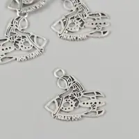 Металлический элемент, декоративная подвеска &laquo;Арт Узор. Космонавт на ракете: Поехали!&raquo;, 2.3&times;2.5 см