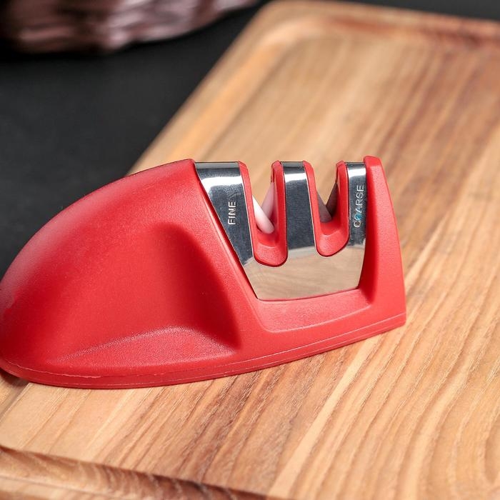 Точилка для ножей с полировкой, 10&times;6&times;4 см, цвет МИКС