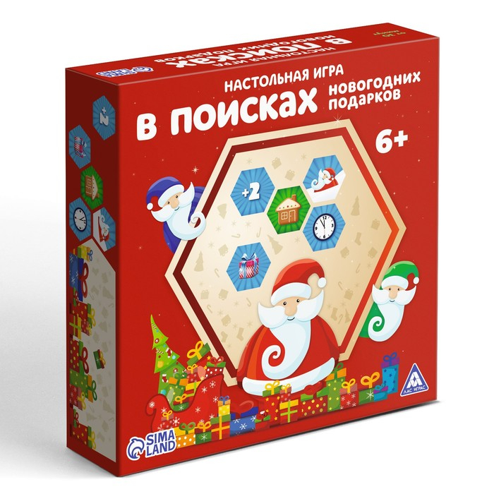 Новогодняя настольная игра &laquo;Новый год: В поисках подарков&raquo;, 66 тайлов, 6+
