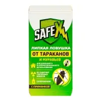 Средство от тараканов и муравьев SAFEX, ловушка-домик клеевая с приманкой, 1 шт.