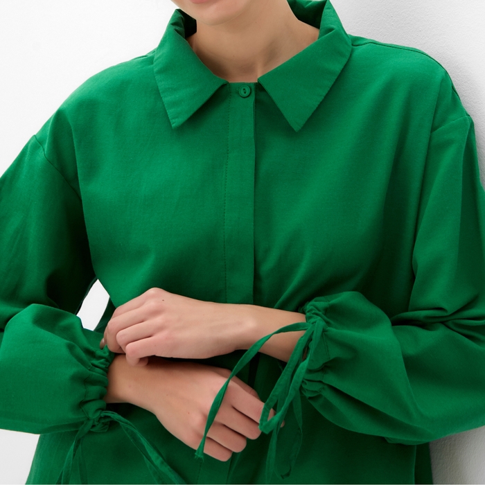 Костюм женский (блузка, шорты) MINAKU: Casual Collection цвет зелёный, размер 46