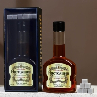 Подарочный набор косметики &laquo;Настоящий мужчина&raquo;, гель для душа во флаконе коньяка 250 мл и мыло для рук 5 шт, HARD LINE