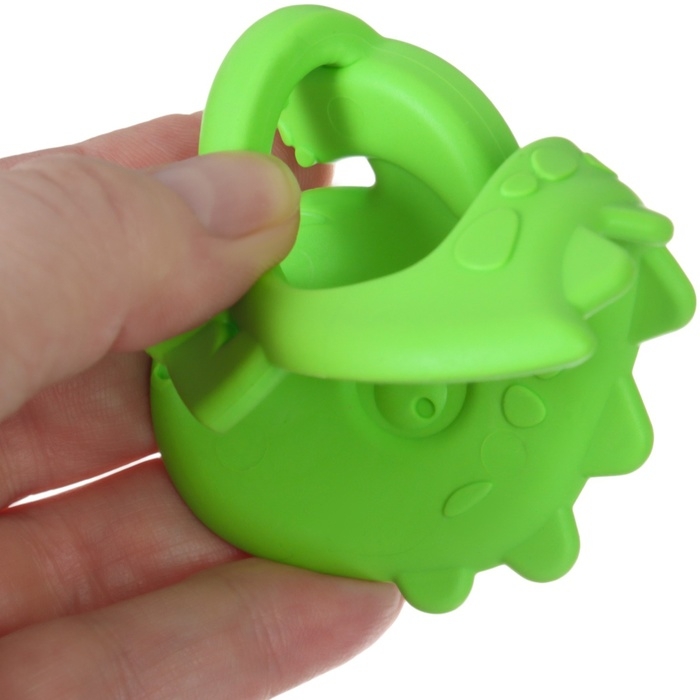 Прорезыватель силиконовый &laquo;Дино&raquo;, цвет зеленый, ТЭП, КНОПА
