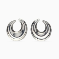 Серьги металл «Кольца» полумесяц, цвет серебро Серьги металл «Кольца» полумесяц, цвет серебро