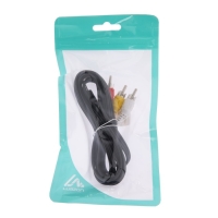 Кабель-переходник аудио/видео Luazon CAB-2, Jack 3.5 (m) - 3xRCA (m), 1.5 м, чёрный Кабель-переходник аудио/видео Luazon CAB-2, Jack 3.5 (m) - 3xRCA (m), 1.5 м, чёрный