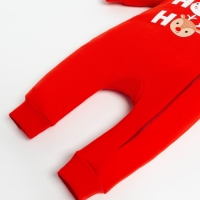 Комбинезон с капюшоном Крошка Я &laquo;Новогодние зверята&raquo;, рост 74-80 см, цвет красный